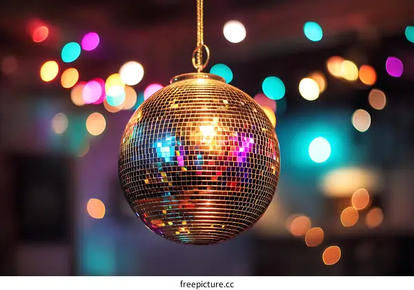 Disco Ball in a Nightclub Setting