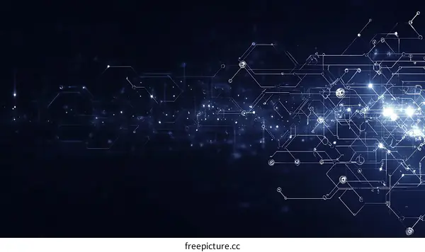 Abstract Technology Circuit Network Background Design