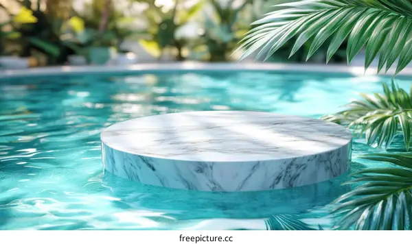 Marble Poolside Display Platform