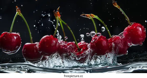 cherries splash