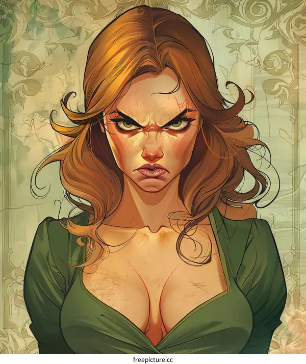 portrait of a beautiful redheaded woman