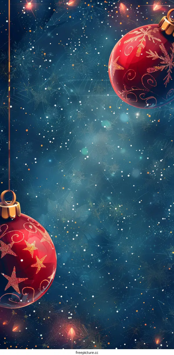 Red, Gold, and Glitter Christmas Decorations