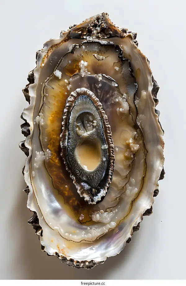 Inside an oyster shell