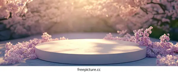 Elegant Cherry Blossom Product Display