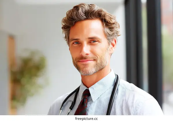 Portrait of a Confident Male Doctor