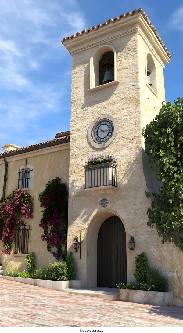 Italian Style Building With Bell Tower