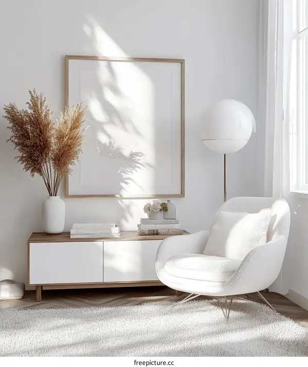Modern Minimalist Living Room Scene