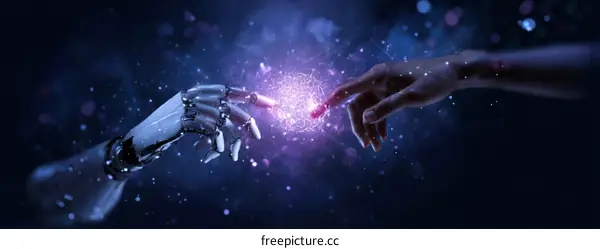 Touching Future: The Convergence of AI and Human Hands