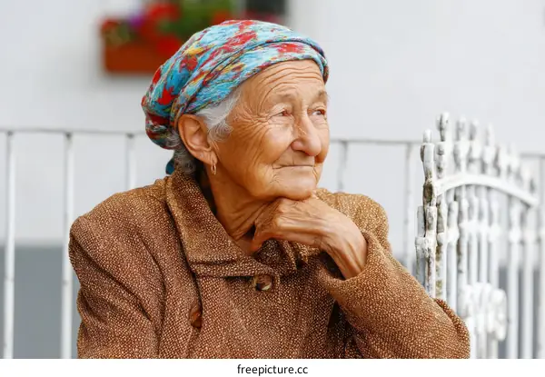 Portrait of a Senior Woman in Thoughtful Pose