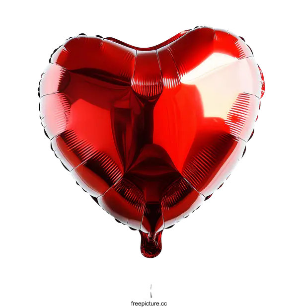 [Transparent Background PNG]Heart-Shaped Red Foil Balloon