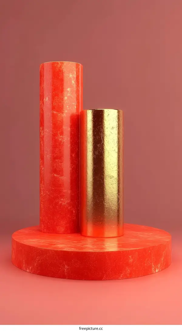 Abstract Geometric Shapes Display Podium