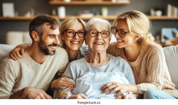 Family Supporting Senior Loved One