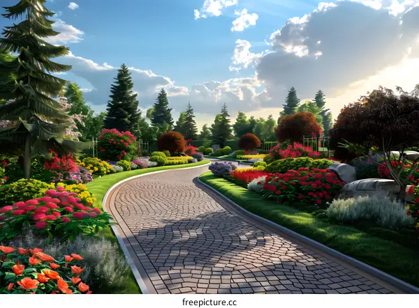 Garden landscape design renderings