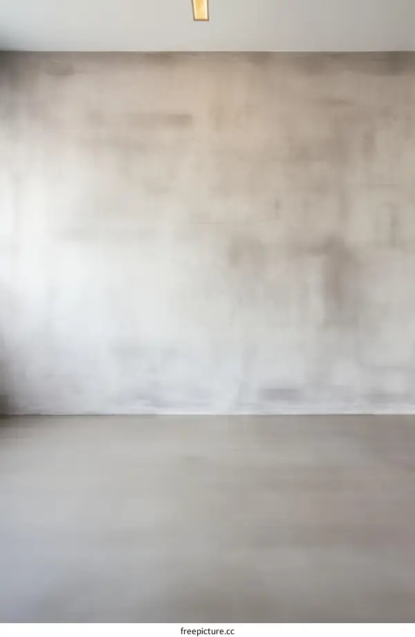 An empty room with a concrete wall and floor