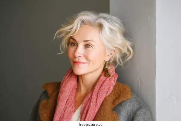 Elegant Senior Woman Portrait with Stylish Accessories