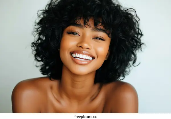 Beautiful Woman with a Radiant Smile