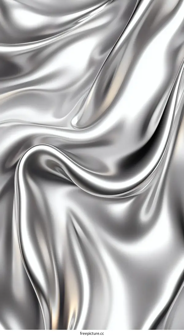 Silver Metallic Fabric Texture Design