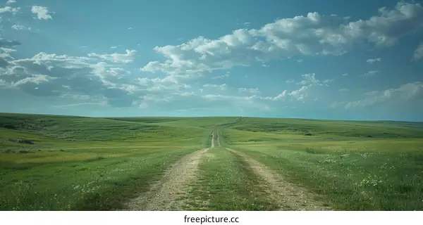 Prairie Road through the Grasslands