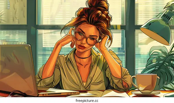 businesswoman thinking about new ideas