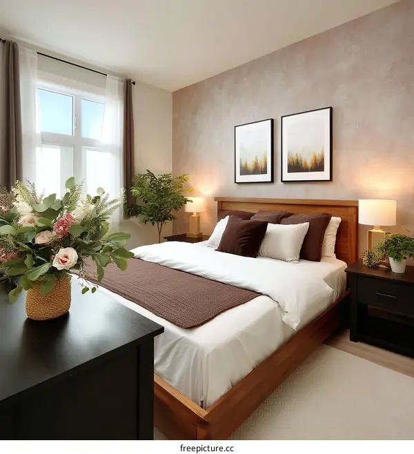 Modern Bedroom Interior Design with Warm Tones
