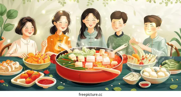 Family Gathering for a Hot Pot Meal