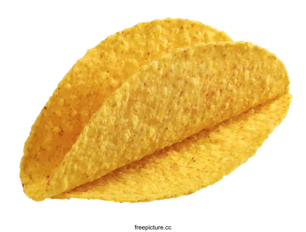 [Transparent Background PNG]Close Up View of a Crispy Tortilla Taco