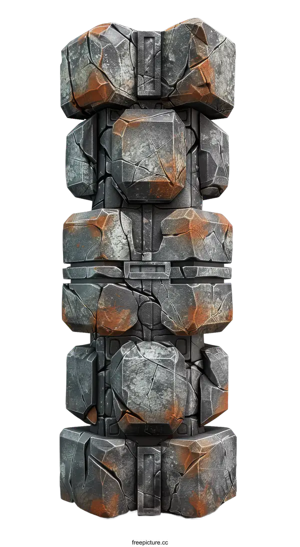 [Transparent Background PNG]futuristic stone pillar