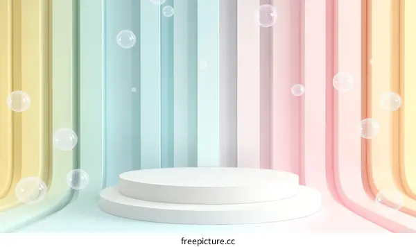 Pastel Rainbow Product Display Platform