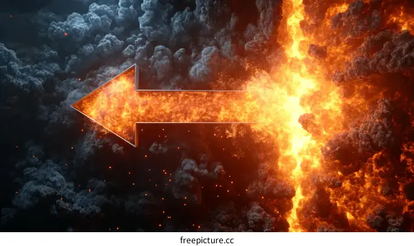 Fiery Arrow of Change Direction