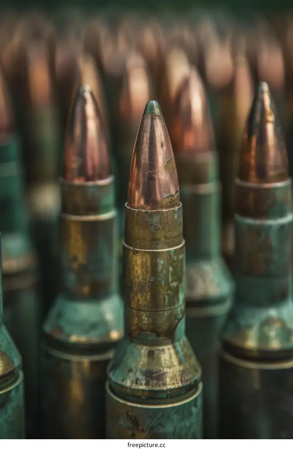 A close-up image of a bullet casing.