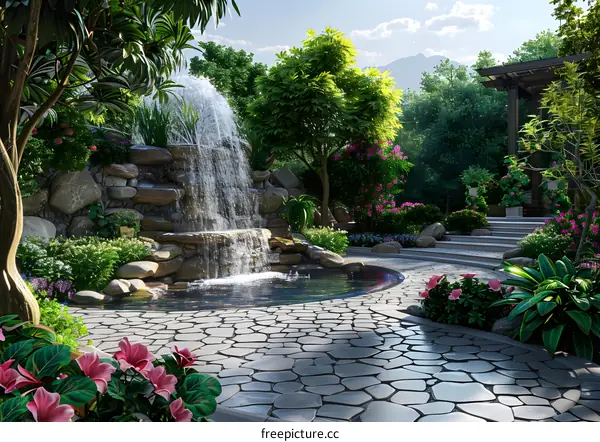 Garden landscape design renderings