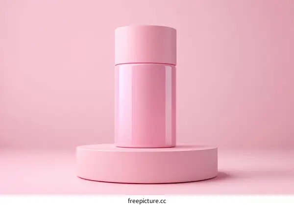 Pink Cosmetic Product Display
