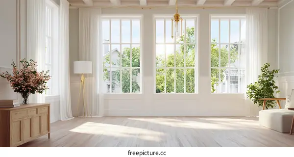 Elegant Light-Filled Living Room Interior Design