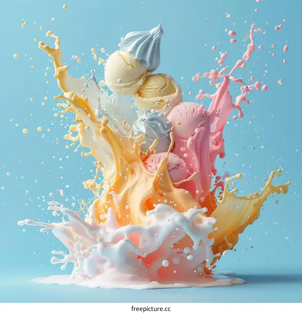 Ice Cream Meringue Explosion: A Sweet and Colorful Treat