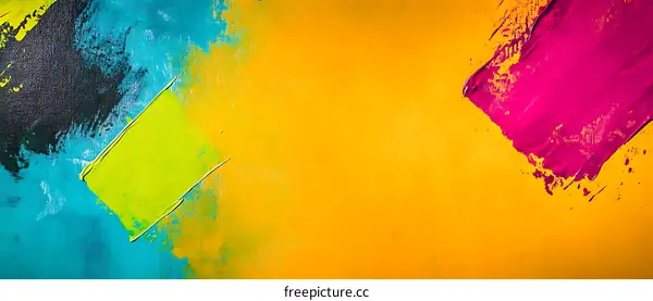 Abstract Colorful Brush Strokes