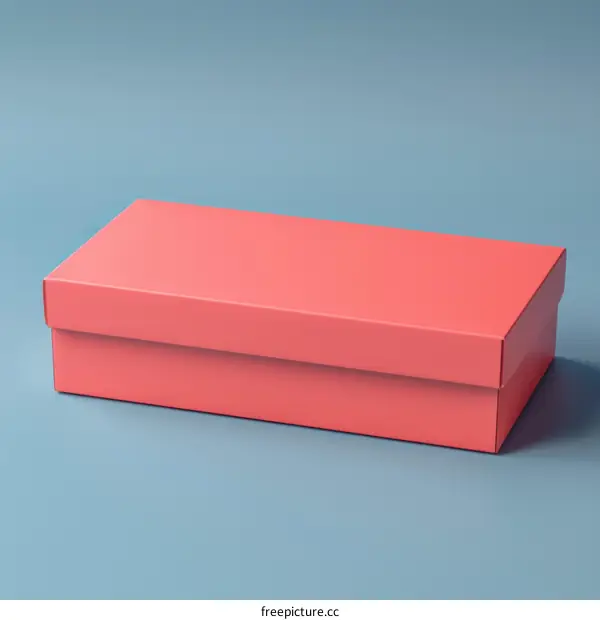 A red box on a blue background