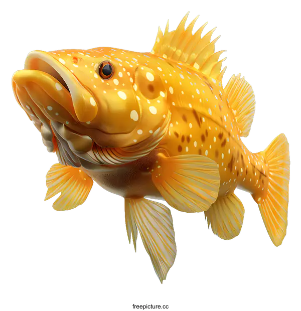[Transparent Background PNG]Golden Fish Illustration