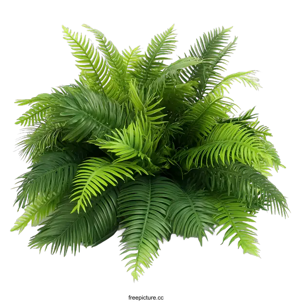 [Transparent Background PNG]Green Tropical Plants Isolated On White Background