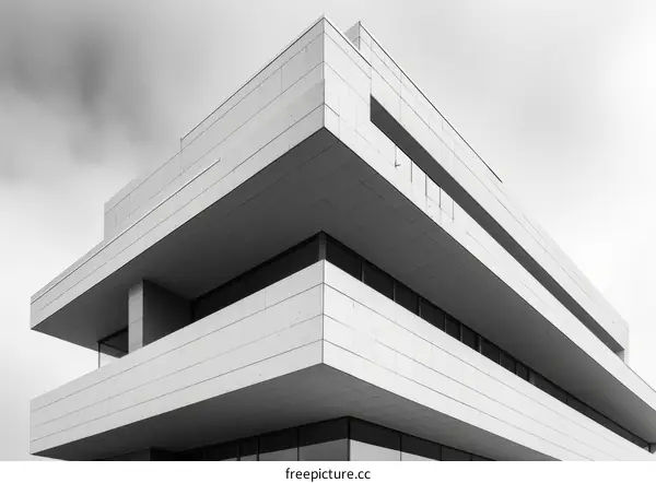 Modern Black And White Office Building