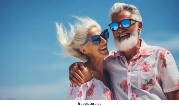 Happy retired couple enjoying life together