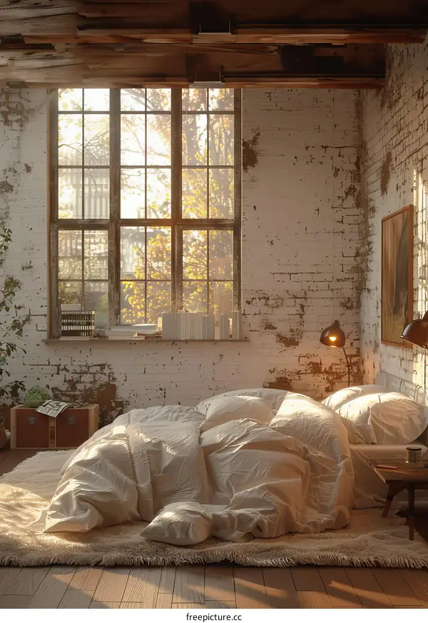 Rustic Industrial Bedroom Interior Design