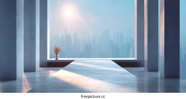Modern Minimalist Cityscape Interior Design