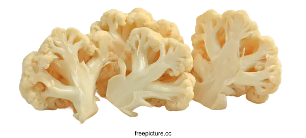 [Transparent Background PNG]Fresh Cauliflower Slices Close-up