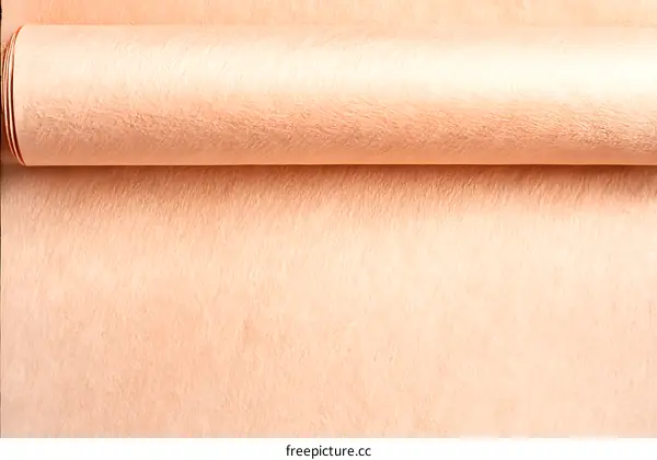 Peach-Colored Fleece Fabric Roll