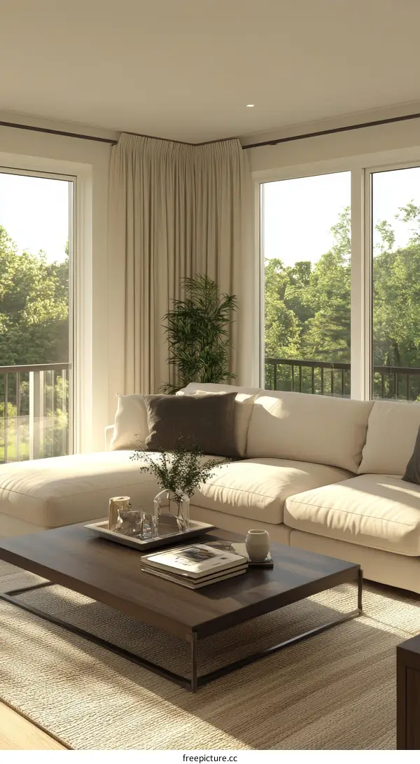 Modern Corner Living Room Interior Design