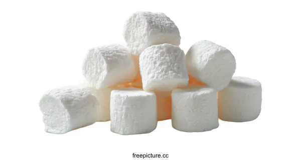 [Transparent Background PNG]Pile of White Marshmallows