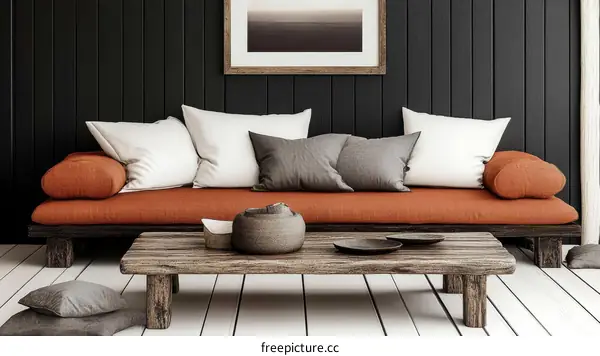 Rustic Modern Living Room Interior Design