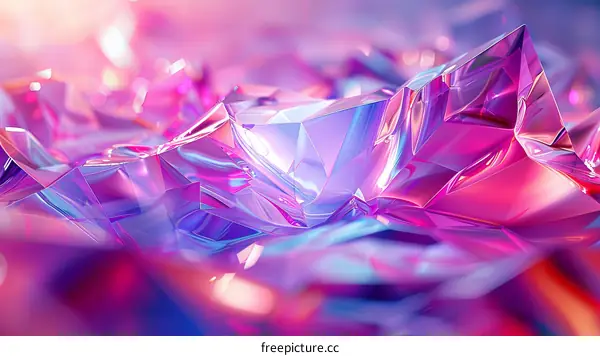 Abstract Colorful 3D Crystal Rendering