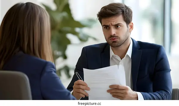 Business Meeting Discussion Two People