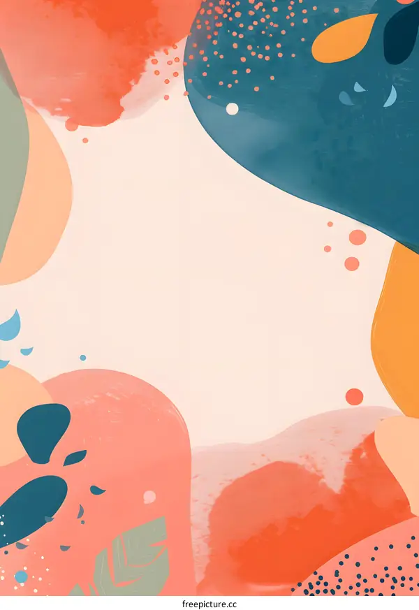 Abstract Watercolor Painting Background With Different Colors